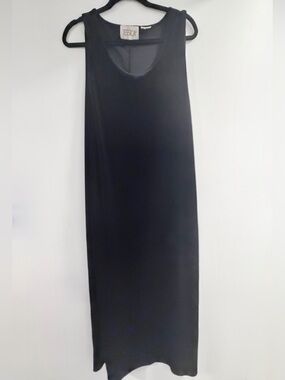 Vintage Jessica Black Velvety Maxi Dress